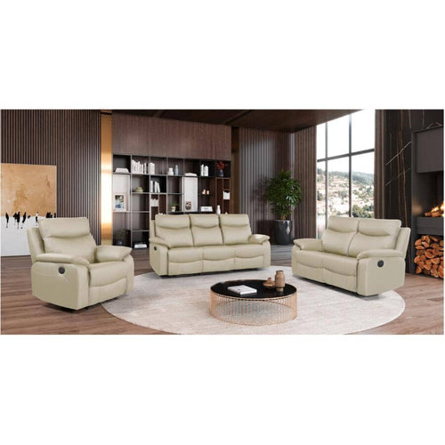 Wembley Power Reclining Sofa - Beige Leather