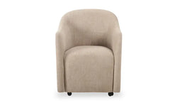 Drava Rolling Dining Chair Beige