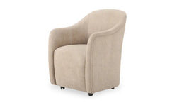 Drava Rolling Dining Chair Beige