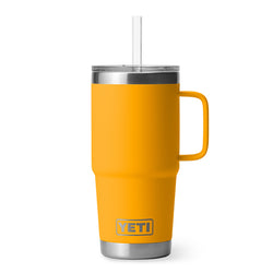 Black Yeti Rambler 25 oz Straw Mug