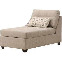 Naples Platinum Chaise with Storage