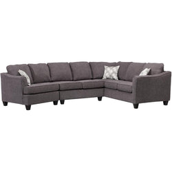 Comfy Wood Smoke Sectional