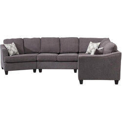 Comfy Wood Smoke Sectional