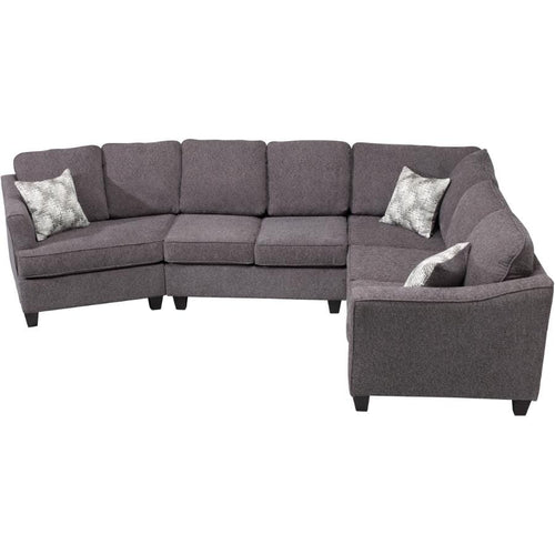 Comfy Wood Smoke Sectional