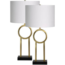 Burlington Table Lamps - 2 Pack - Antique Brass