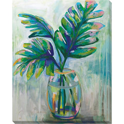 Palm Leaves Wall Plaque Ii 16"X20"