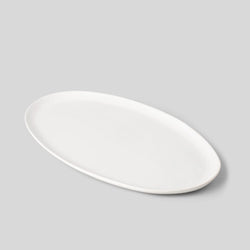 Fable Oval Serving Platter - Speckled White