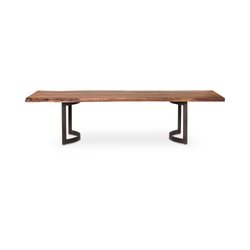 Bent Dining Table Large Brown