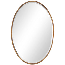 Gold Leaf Oval Mirror