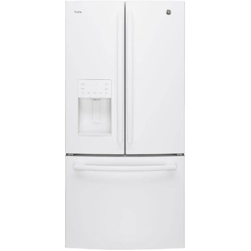 GE Profile 33" 23.8 Cu. Ft. French Door Bottom Freezer Refrigerator - White