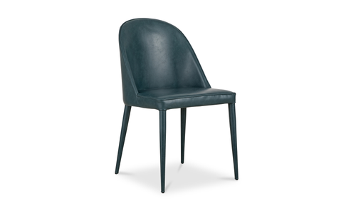 Burton Dining Chair Dark Teal Vegan Leather - Set Of Two